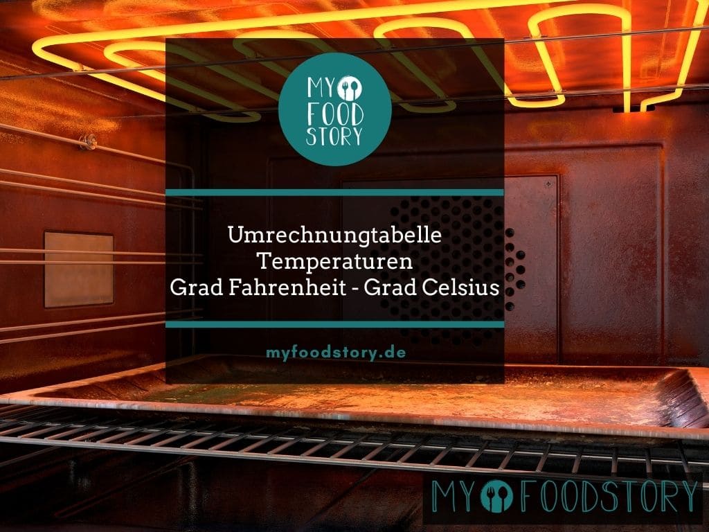 Umrechnungtabelle Temperaturen Grad Fahrenheit Grad Celsius Myfoodstory
